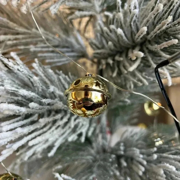 Gold Bell String Lights Battery-Operated Fairy Lights Christmas tree decor - Picture 3 of 7